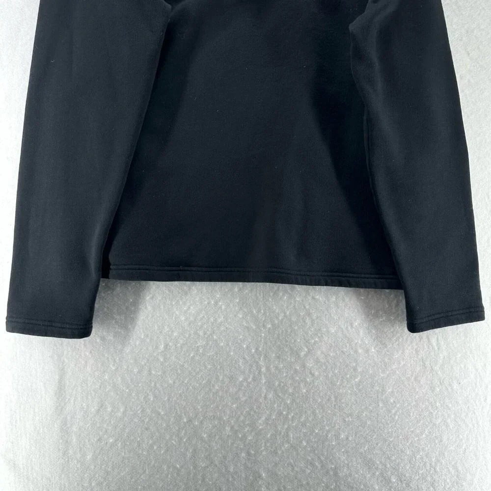 Michael Kors Sweatshirt Womens Sz L Fleece Lined 1/4 Zip Pullover Black - Picture 6 of 10